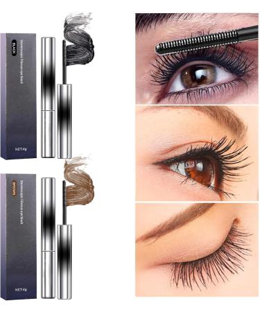 Kaluofan 2PCS 3d Curling Iron Mascara Curling Iron Mascara Long-lasting Curling Effect Easy to Clean Easy to Carry(C) Black brown - Buy Online on SooperMarket.com