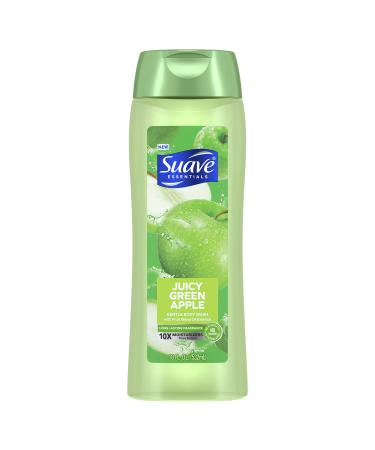 Suave Essentials Gentle Body Wash With a Fruit Oil Blend Essence Juicy Green Apple Infused with Vitamin E & Apple Extract 18 oz