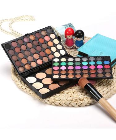 80 Colors Professional Eyeshadow Palette & 15 Color Blusher & Concealer Makeup Set - Perfect for Flawless Beauty - Buy Online on SooperMarket.com