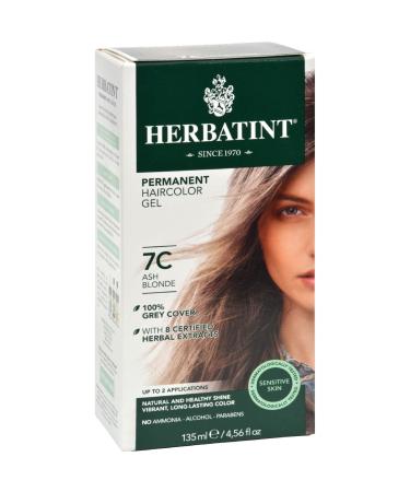 Herbatint 7C Ash Blonde Permanent Herbal Hair Colour Gel 135ml by Herbatint