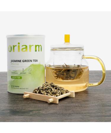 Oriarm Snail Jasmine Green Tea Loose Leaf 100g Tin Can - Chinese Fujian Green Jasmine Tea Yu Luo Snail Jasmine Tea - Buy Online on SooperMarket.com
