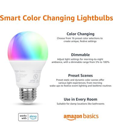 Echo Dot 5th Gen with Clock | Glacier White + Amazon Basics Smart Color Bulb - Buy Online on SooperMarket.com
