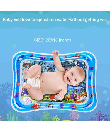 Tummy Time Water Mat for Babies | Inflatable Play Mat for Newborns | Early Activity Center for 3-9 Months | Shark Design - Buy Online on SooperMarket.com