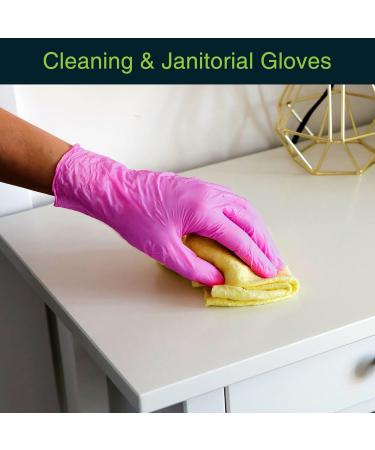 Fuchsia Hot Pink Nitrile Disposable Gloves - 50 Count - Medium 3 Mil - Powder & Latex Free - Medical Exam & Food Safe Gloves - Buy Online on SooperMarket.com