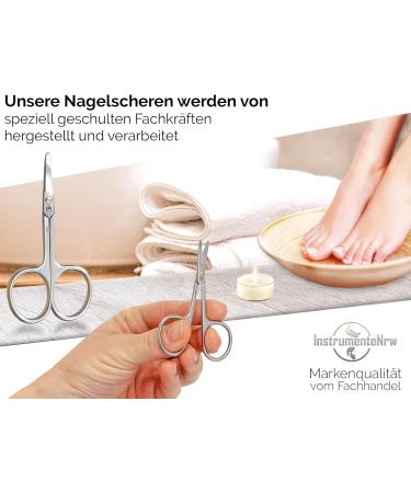 Professional Stainless Steel Nail Scissors - Rounded Tips Extra Sharp & Curved - 8 cm Pedicure Manicure Tool for Precision Cutting - Buy Online on SooperMarket.com