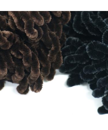 OrangeTag 2Pack Volumising Scrunchie Set for Big Hair, Hijab Volumizer - Dark Coffee & Black - Buy Online on SooperMarket.com