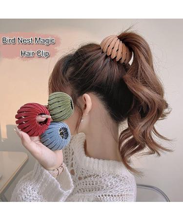 7pcs Zabernim Hair Holder Birds Nest Magic Hair Clip for Women - Expandable Velvet Bun Claw for Girls - Vintage Ponytail Holder Hairpin Buckles - Buy Online on SooperMarket.com