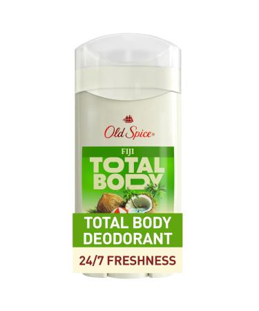 Old Spice Whole Body Deodorant for Men Total Body Deodorant Fiji Scent Aluminum Free Deodorant Stick for 24/7 Freshness // Dermatologist Tested Whole Body Deodorant 3.0 oz