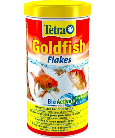 Tetra Goldfish Flakes - flake fish food for all goldfish and other cold water fish 1 L can of flakes 200 g (1 pack)