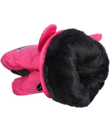 FAYHIJUN Waterproof Kids Mittens | Thermal Fleece Lined Warm Gloves for Boys & Girls | Snow Skiing & Outdoor Activities | Rose Rabbit Design (Ages 7-9) - Buy Online on SooperMarket.com