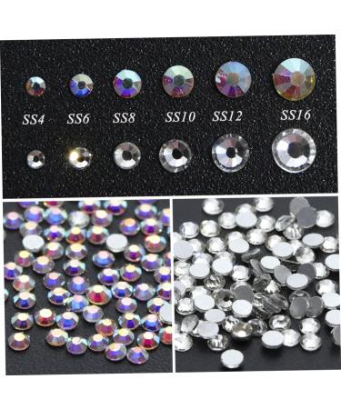 Nail Art Gems Flat Back Round Nail Rhinestones AB Mixed Nail Crystals for DIY Crafts 1Box nail art gems - Buy Online on SooperMarket.com
