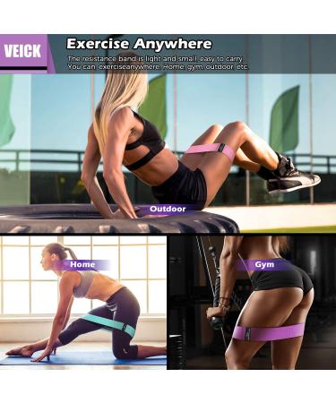 VEICK Resistance Bands - Workout Loop Bands for Women - Fitness Stretch Bands for Booty Legs - White/Gray/Black - Buy Online on SooperMarket.com