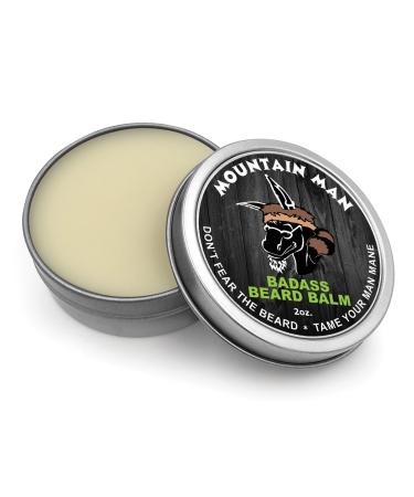 Badass Beard Care Beard Balm BergMan - Nourishing 2 oz Beard Balm for Soft Stylish Facial Hair | International Shipping Available - Buy Online on SooperMarket.com