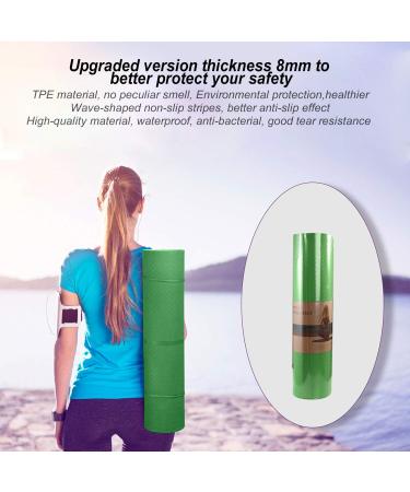 8mm Thick Eco-Friendly Non-Slip Yoga Mat for Men and Women - Atrovirens - Buy Online on SooperMarket.com