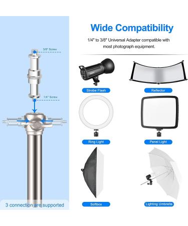 EMART 9.2ft Stainless Steel Light Stand - Heavy Duty Tripod Stand for Studio Softbox, Monolight, Umbrella, and More - Photography 1 Pack - Buy Online on SooperMarket.com