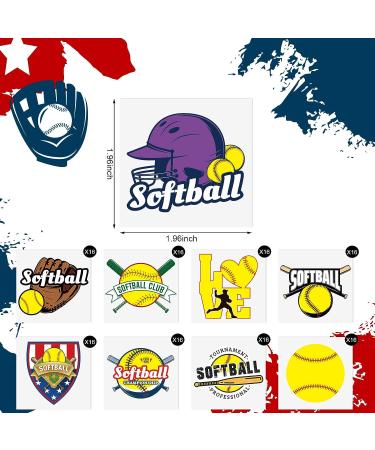 144 Pcs Softball Temporary Tattoos - Baseball Accessories for Kids - Waterproof Players Stickers - Ball Themed Birthday Party Decorations - Buy Online on SooperMarket.com