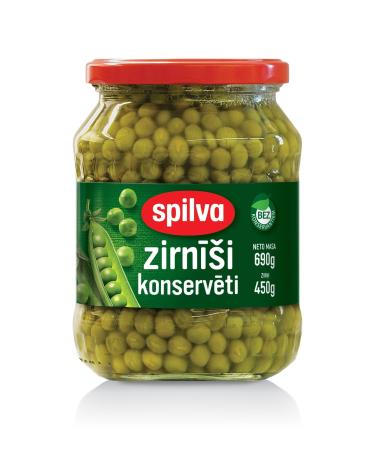 Spilva Canned Peas 690g/450g (Pack of 2) | Konserv ti zirn i Spilva