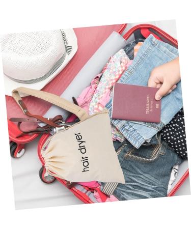 Gogogmee 2pcs Hair Dryer Storage Bag Toiletry Hair Dryer Dust Bag Pouches Store Blowdryer Bag Fabric Beige - Buy Online on SooperMarket.com