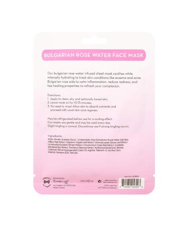 Buy The Cr me Shop Bulgarian Rose Water Face Masks - Hydrating Korean Skin Care 5 Sheets for Acne & Eczema Relief - Buy Online on SooperMarket.com