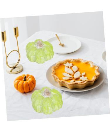 HOLIDYOYO 3pcs Pumpkin Decoration Autumn Rustic Pumpkin Desk Topper Figurines for Outdoors Fake Pumpkin Thanksgiving Day Pumpkin Ornament Decorative Pumpkin Ceramics Window Gift Greenx3pcs 13X13CMx3pcs - Buy Online on SooperMarket.com
