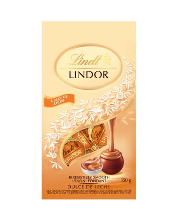 LINDT LINDOR Dulce De Leche Milk Chocolate Truffles 150g Gram Bag Limited Edition Individually Wrapped Chocolate Christmas Chocolate Stocking Stuffer