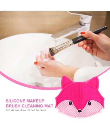 KALLORY Silicone Makeup Applicator & Brush Cleaner Pad - Fox Shaped Cosmetic Scrubber Tool for Effortless Makeup Brush Cleaning - Buy Online on SooperMarket.com