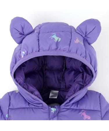 Kids Winter Hooded Puffer Jacket - Purple, 4-5 Years | Toddler Waterproof & Lightweight Coat for Boys & Girls - Buy Online on SooperMarket.com