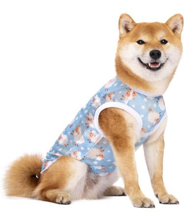 Cool & Breathable Summer Pet T-Shirt - Sun Protection Dog Vest for Medium & Large Dogs (4XL Blue Sheep) - Buy Online on SooperMarket.com