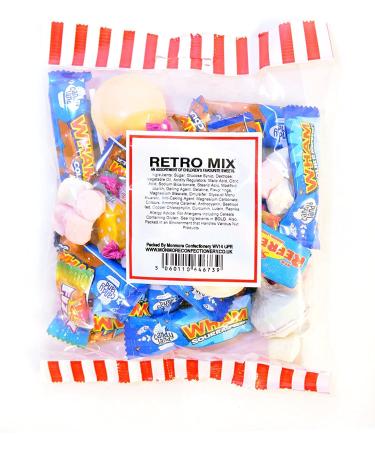 Retro Mix Assortment of Childrens Favourite Sweets Old Fashion Sweet Shop Classics 180G Pick and Mix Party Bags Monmore Confectionery Candy Bag