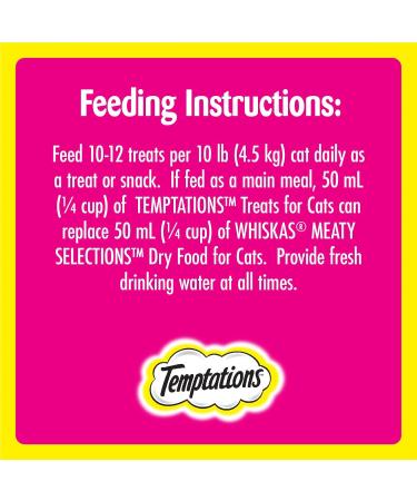 TEMPTATIONS Mix-Ups Adult Cat Treats Chicken Turkey Beef 180g Pouch (10 Pack) 180g (10 Pack) Chicken - Turkey - Beef - Buy Online on SooperMarket.com
