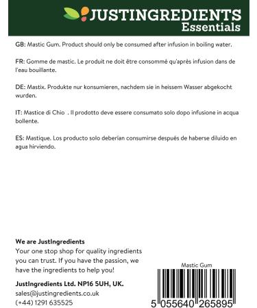 JustIngredients Essentials Mastic Gum 250 g - Buy Online on SooperMarket.com