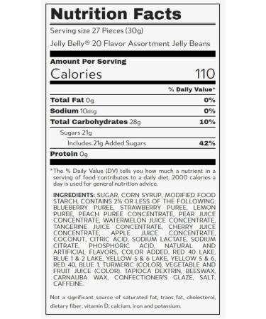 Jelly Belly 20 flavors Assorted Gourmet Jelly Beans 6-pack Bundle 28g - Christmas & Holidays Candy - Vegan Candy Dairy Free Snacks Kosher Candy Gluten Free Bulk Candy Stocking Stuffers for Teens - Buy Online on SooperMarket.com