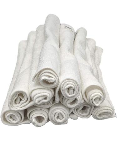 Marquis Mills 12x12 White Cotton Washcloths - Reusable Thin Cloth Rags - 60 Pack 1LB Dozen for Bath, Exfoliating, Kitchen, Garage - Buy Online on SooperMarket.com