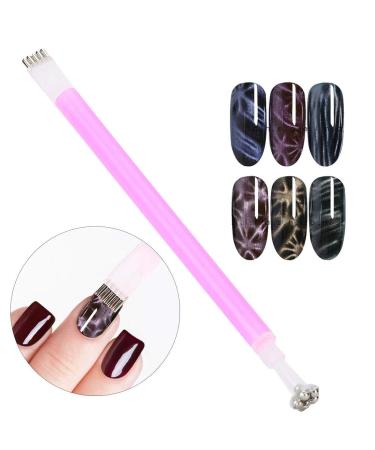 3pcs Pink Nail Polish Magnetic Stick Set - UV Gel Varnish Tool for Cat Eye Nail Art - Buy Online on SooperMarket.com