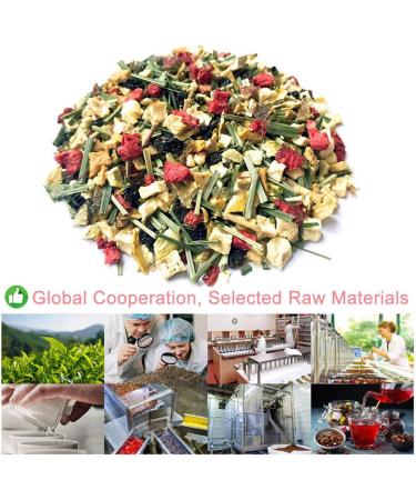 Plant Gift Summer Fun Fruit Tea Oganic Fruit Herbal Tea All Natural Flavors Loose Leaf Apple Grape Lemongrass Lemon Peel Strawberry Non GMO Vegan Tea Bags Into Iced Tea & Hot Tea 70G/2.5oz - Buy Online on SooperMarket.com