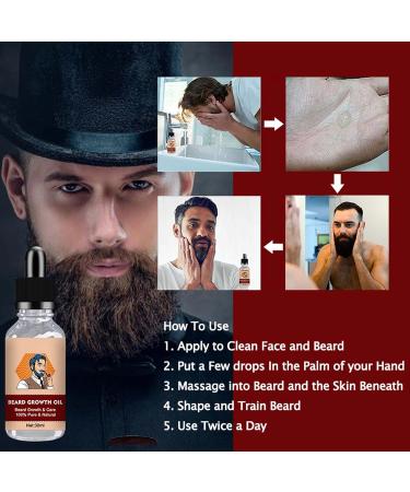 Natural Beard Oil for Men | Mustache & Hair Growth | 30ml Higyee Moisturizing Beard Oil - Buy Online on SooperMarket.com