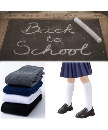 Girls Knee High School Uniform Socks 3-Pack - White - Ages 5-7 - Buy Online on SooperMarket.com