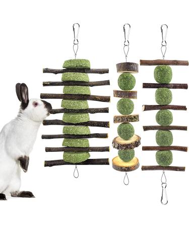Erkoon rabbits hamster cubes rabbits small animals natural timothy hay grass cake apple sticks dental care treats chinchilla guinea pigs racing mice chewing molar accessories