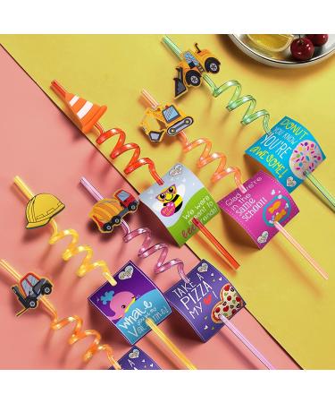 Reusable Construction Theme Birthday Party Straws Construction Theme Plastic Curly Drinking Straws Silly Straws for Kids Tractor Birthday Supplies Party Favors with 2 Pcs Cleaning Brushes(16 Pcs) Construction-2 - Buy Online on SooperMarket.com