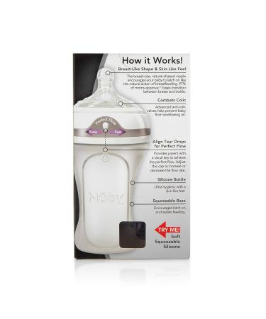 Nuby Comfort Soft Squeezable Silicone Bottle 5 Oz - Hygienic and Easy to Clean - Buy Online on SooperMarket.com