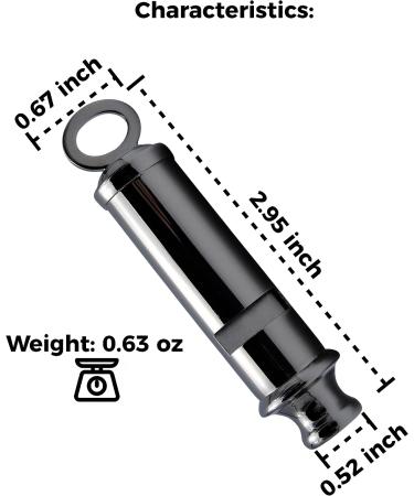 Mil-Tec Nickel Plated Police Whistle - Loud Safety Whistle for Law Enforcement - Buy Online on SooperMarket.com
