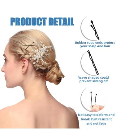 Vlasy 220 Count Black Wave Style Bobby Pins - Invisible Hair Clips Bulk for Women and Girls - Hair Grips for All Hair Types - Buy Online on SooperMarket.com