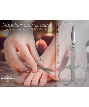 Premium Stainless Steel Nail Scissors for Fingernails & Toenails - Curved Extra Sharp with Protective Case (9 cm) - Buy Online on SooperMarket.com