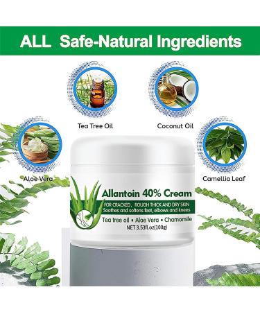 Urea Cream 40 Percent for Feet 40% Urea Cream for Cracked Heels and Dry Skin Aloe Vera Foot Cream with Tea Tree Oil Deep Moisturizing Callus Remover Nourishes Soften for Feet/Knees/Hands/Elbows - Buy Online on SooperMarket.com