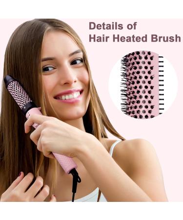 Curling Wand 4 in 1 Iron Set with Interchangeable Ceramic Barrels - Pink Curling Tongs and Straightener Brush for Long & Short Hairstyles - Women's Gift - Buy Online on SooperMarket.com