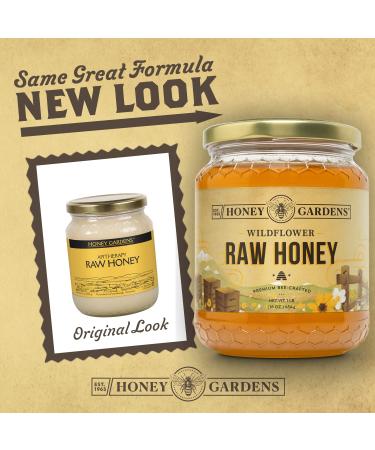 Raw Honey Gardens Honey | Pure Unflavored US Grade A | 1 lb Unpasteurized & Unfiltered - Buy Online on SooperMarket.com