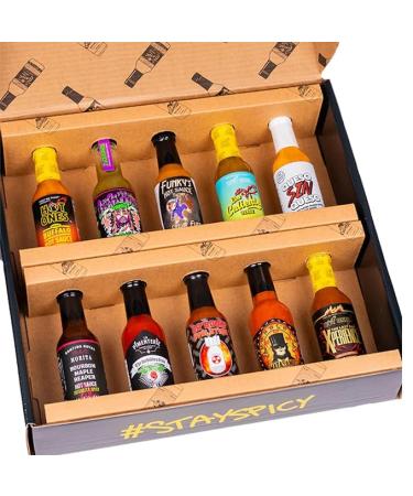 Hot Ones Season 23 Lineup Hot Sauce Challenge Kit Made with Natural Ingredients Unique Condiment Gift Box is the Ultimate Variety Pack for Spice Lovers 5 fl oz Bottles Produced in Small Batches (10-Pack)