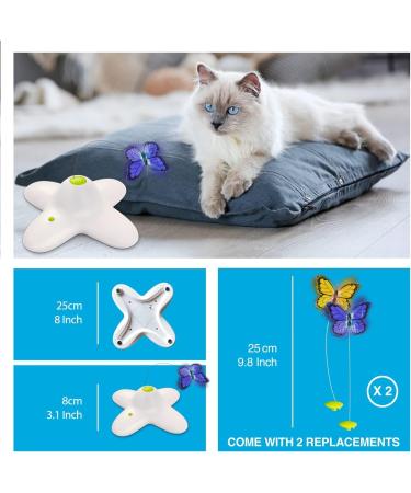 All For Paws Interactive Cat Toy - Butterfly with 2 Replacement Wings | Engaging Indoor Play for Cats - Buy Online on SooperMarket.com