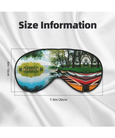 Lake with Boats Canoes Eye Mask | Soft Breathable Travel Sleep Patch for Relaxation - Buy Online on SooperMarket.com