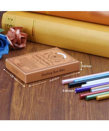 Wax Seal Kit with 40 Black Sealing Wax Sticks, Glue Gun, and Seal Pens - Ideal for Wedding Invitations, Birthday Cards, Envelopes, and Gift Wrapping - Buy Online on SooperMarket.com